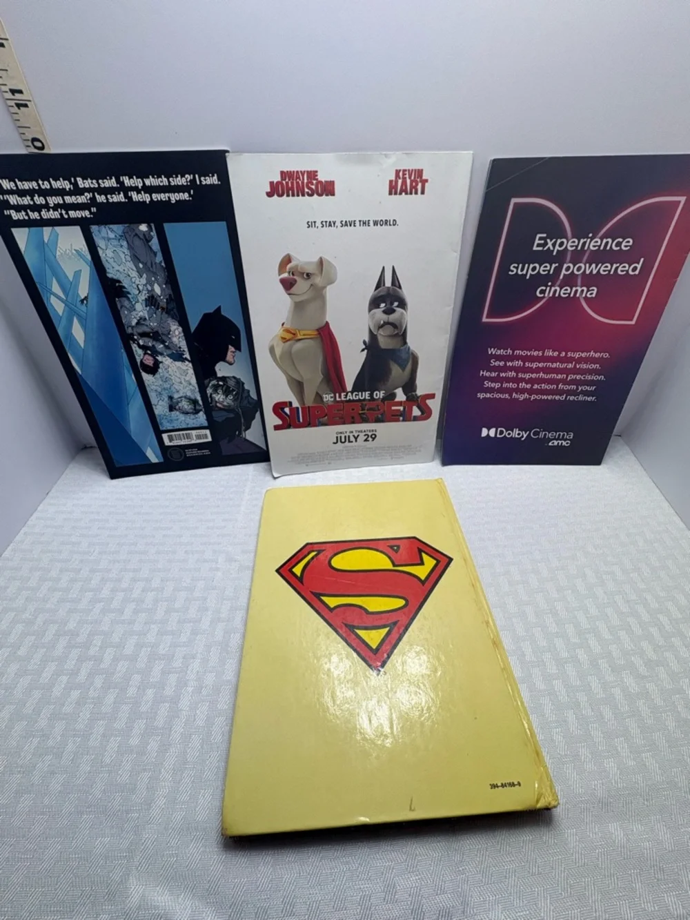 Vintage Superman Pop-Up Hardcover Book - and other random selections set.